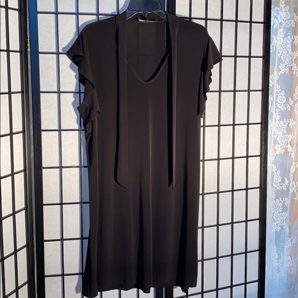 Casual black dress.